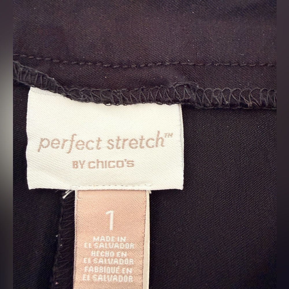 Chicos perfect stretch black modest above knee dress casual shorts zip pocket 8 - Picture 4 of 10